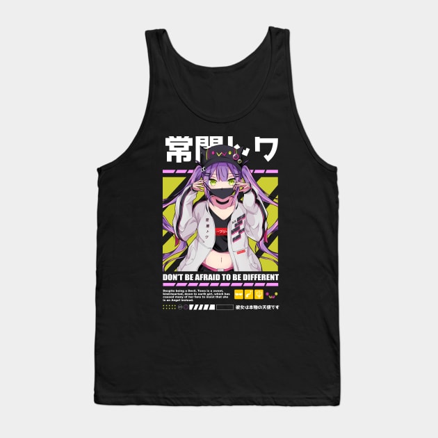 Hololive Japan Tokoyami Towa Tank Top by Waifuku Merch